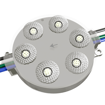 Светодиодный модуль Smart RoRi 6LED 24В 1.44Вт TM1804 IC 165гр IP67 RGB