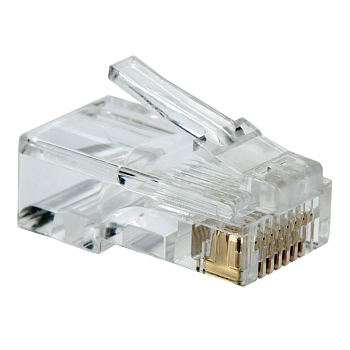 Разъем RJ-45 (8P8C) под витую пару, UTP, категория 5e (сквозной)