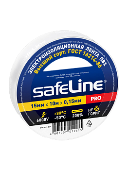 Изолента Safeline 15/10 белый