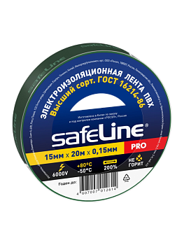 Изолента Safeline 15/20 зеленый