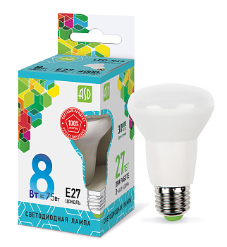Распродажа Лампа светодиодная LED-R63-standard 8Вт 230В Е27 4000К 720Лм ASD