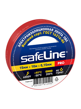 Изолента Safeline 15/10 красный