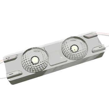 Светодиодный модуль высокоэффективный RoRi 2LED 12В 0.72Вт 100-110Лм 170гр IP65 белый 7500K