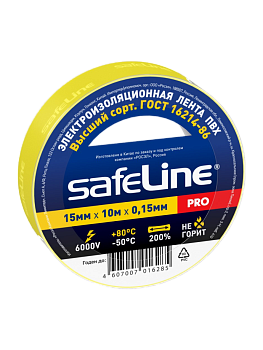 Изолента Safeline 15/10 желтый